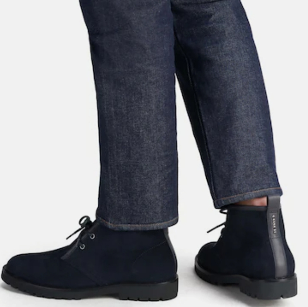 Coach Suede and Leather Black Desert Boots Size 7.5